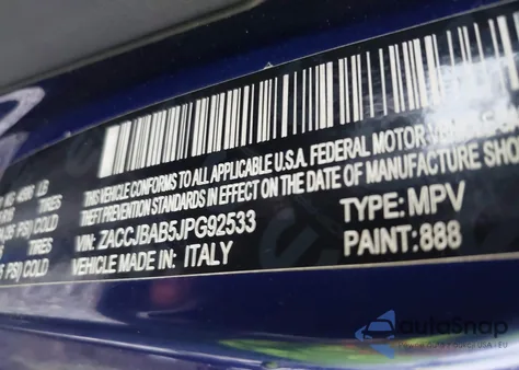 2018 Jeep Renegade Sport 4X4 из США, поврежденный, VIN ZACCJBAB5JPG92533